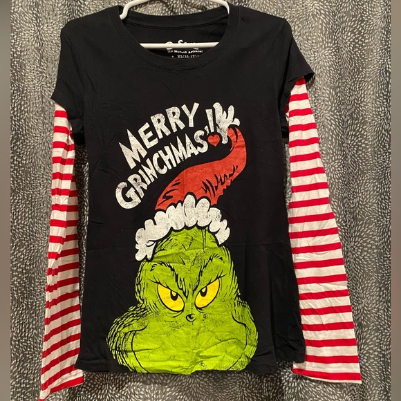 Dr. Seuss Tops - Grinch Christmas Long Sleeve TShirt